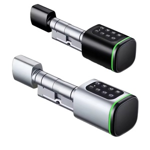 調整可能なシリンダーサイズのアルミ合金製キーレスTuya TTlock BLE Mifareカード対応デジタルスマートドアノブロック（メカニカルキーパッド付き） - Product Image 1