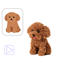 Jouet interactif intelligent OEM avec connexion Wi-Fi, compagnon éducatif IA, peluche chien Teddy pour enfants.