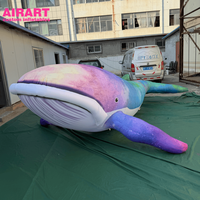 Baleine gonflable géante pour la décoration des zoos, ballon gonflable de baleine personnalisé pour les accessoires de scène