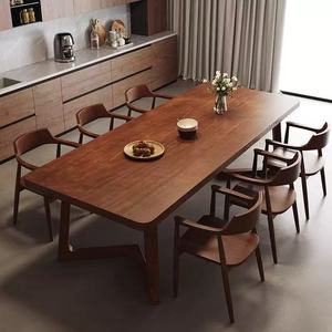 Ensemble table et chaises de salle à manger rectangulaire en <span class=keywords><strong>bois</strong></span> massif de style scandinave moderne, 10 places, assemblé pour la maison, l'appartement, la salle à manger - Product Image 1