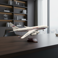 Modèle d'avion présidentiel IL-96 de 46 cm à l'échelle 1/120 avec train d'atterrissage et lumières LED, avion miniature pour collection et exposition