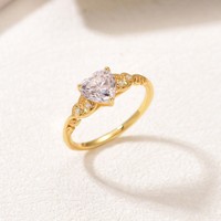 Bague en argent S925 en forme de cœur avec moissanite pour femmes, bijoux de mariage romantiques, article populaire pour le commerce électronique transfrontalier