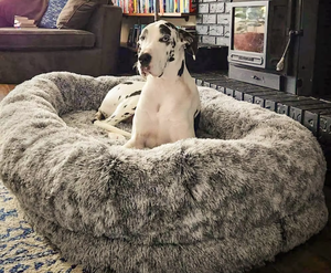 Bequemes Großes Ovales Hundebett für Menschen für tiefen Schlaf für große Hunde Weiches Flauschiges Orthopädisches Schaumstoff-Hundebett in Menschengröße - Product Image 2