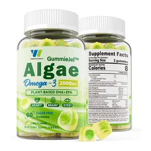 Ultimate Absorption Omega 3 Gummies Plant-Based Algae Source EPA DHA CoQ10 Astaxanthin Vitamin E Anti-Aging Antioxidant Adults