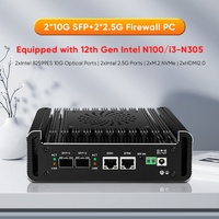 Mini PC Router Firewall Sólido 2x10G SFP+ I3 N305 N355 N100 N150, 2x226-V 2.5G, 1xDDR5, 2xNVMe, 2xHD, PfSense, Proxmox, ESXi, AES-NI, Nuevo