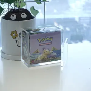Boîtes de rappel mtg de haute qualité magiques le boîtier acrylique de boîte de rappel pokemoned de rassemblement