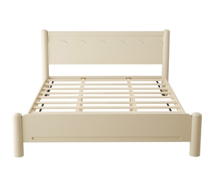 Lit plateforme moderne en bois taille King avec tête de lit réglable et convertible, pieds en bois massif, design de lit confortable - Product Image 4