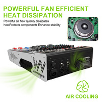 RAYHAYES RT-F8 DSP EQ ve Kayıt Özellikli Bluetooth Mikser Profesyonel Ses Güç Amplifikatörlü Mikser 650Wx2