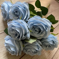 Fleurs Artificielles Murales Tête de Rose à 9 Têtes, Vente Directe Fabricants