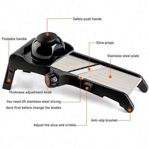 Multi-Function <b>Kitchen</b> <b>Gadgets</b> Manual Vegetable Slicer Adjustable Mandoline Slicer Cutter Stainless Steel Vegetable Chopper - Product Image 2