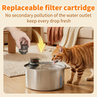 Fontaine à eau automatique intelligente de qualité supérieure pour animaux de compagnie, en acier inoxydable 304, ABS, écologique, facile à nettoyer, pour chiens, chats, petits animaux