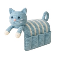 Nouveauté 2026 transfrontalière : Poupée 3D mignonne en coton crocheté faite à la main, télécommandée, pour rangement et décoration de canapé, pour bébé