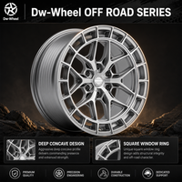 Jantes en aluminium satiné argenté personnalisées Dw à 6 trous, 17, 18, 20, 22 pouces, concaves profondes, jantes tout-terrain pour Jeep Wrangler Gladiator Ford F150 Pickup