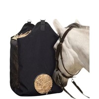 Sac à foin pour chevaux, portable, pour l'équitation, pour le bétail, les chèvres et les moutons, avec côtés en maille ventilée et trous ronds pour une alimentation lente