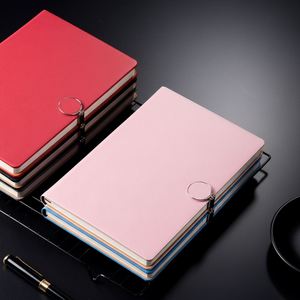 Carnet A5 en cuir PU rigide 2025 avec boucle, logo personnalisé, papier épais, marque-page en ruban, agenda professionnel de haute qualité – Vente en gros - Product Image 2