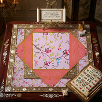 Tapis de table de luxe en boue de diatomée et caoutchouc, absorbant, antidérapant et silencieux, pour jeux de société (Échecs, Cartes, Mahjong)