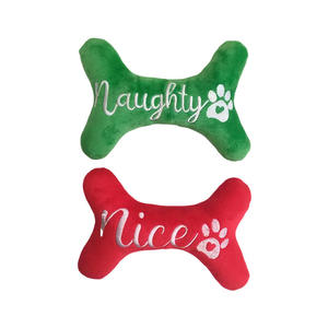 Pet yüksek kalite malzemeleri özel Pet malzemeleri noel serisi sondaj sevimli peluş Knotty köpek çiğneme diş çıkartma oyuncakları - Product Image 2