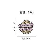 Pin de solapa esmaltado con cita: 'Screw Beautiful I'm Brilliant Brain'