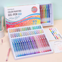 Coffret Cadeau Stylos de Journalisation Languo Glitter Glam – Stylos Gel Grande Capacité pour Marquage Artistique, Coloriage DIY, Style Brillant, Surligneurs