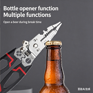 <span class=keywords><strong>Pince</strong></span> à dénuder multifonctionnelle de 8 pouces, outil manuel polyvalent pour électriciens, pour dénuder rapidement les fils et retirer l'isolation - Product Image 4