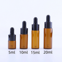 5ml 10ml 15ml 20ml Bernsteinfarbene Glas-Tropfflaschen Braune Glas-Pipetten-Tropfflaschen
