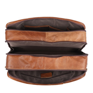 Dujiang Genuine Leather Business <b>Briefcase</b> 15.6 Inch Men's Multi Functional Shoulder Bag For Business Travel - Product Image 3