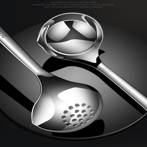 Colador de malla fina de acero inoxidable Syh274 al por mayor, cuchara espumadera, cucharón ranurado, filtro de aceite, colador de mandarina, cuchara coladora - Product Image 3