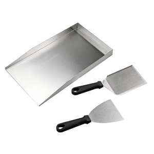 Ensemble de 3 Plaques de Cuisson Longues Antiadhésives en Acier Inoxydable pour Barbecue et Cuisine Extérieure - Product Image 1