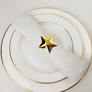 Anelli Portatovaglioli Bongo Super Star Eco-Friendly in Stile Americano Placcati Oro e <span class=keywords><strong>Argento</strong></span> per Feste Natalizie - Product Image 5