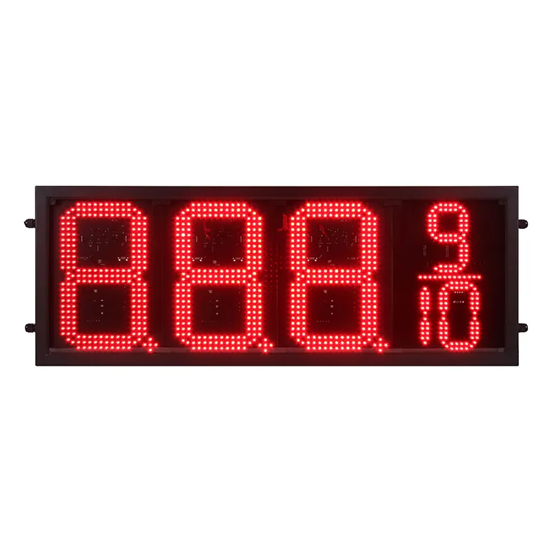 علامة سعر الغاز Led 10 "، علامة سعر زيت LED لقناة رقمية مقاومة للماء IP65 ، لوحة مقاومة للماء لمحطة الغاز