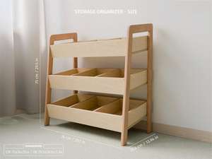 Montessori komple oyuncak organizasyon seti güvenli ahşap ve plastik depolama kitaplık bölücüler ile <span class=keywords><strong>kids</strong></span> 'yatak odası ve oturma odası kullanımı için - Product Image 4