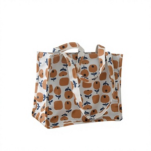 Bolso Tote para Mujer, de Algodón y Lino, con Forro de Poliéster, Aislado, Portátil, Tamaño Mediano, con Bolsillo Abierto, para Uso Diario, Casual, Tipo Bandolera - Product Image 4