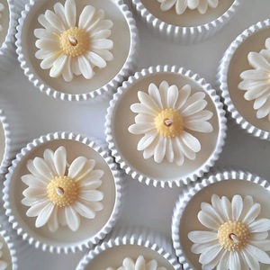 Bougie à la camomille en gypse Daisy, coin lecture au chevet, faveur rituelle, vente en gros, parfum apaisant, décoration avant le sommeil, cadeau pour les amoureux des livres - Product Image 2