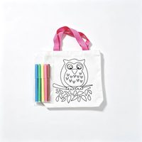 Ensemble de sacs fourre-tout en toile réutilisables de haute qualité pour loisirs créatifs parent-enfant, imprimés en sérigraphie avec des motifs animaux tendance