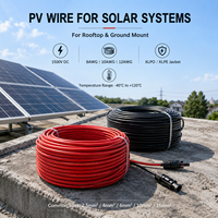 Câble PV H1Z2Z2-K 1500V CC 2*16 mm en cuivre étamé XLPO, fil solaire haute tension IP67 pour centrale électrique