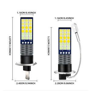 Nouvelle ampoule LED de phare antibrouillard avant pour voiture H1 H3 12V 10W 36 LED 3030, phare tricolore pour moto - Product Image 2