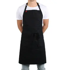 Avental de cozinha sem tecido ou de poliéster, à prova d'água, padrão de avental para homens adultos