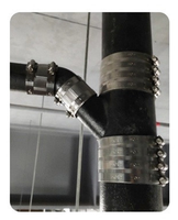 Pas pipa permukaan dipoles bersertifikat UPC 2 "-12" kopling tanpa Hub tugas berat baja tahan karat TJTC