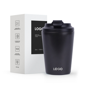 Coffee Travel Mug Customized Logo 12oz 304 Stainless Steel Reusable Eco-friendly 6-12 Hours Vacuum Insulation Double Walled - Product Image 1