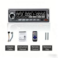 Lecteur MP3 haute puissance 12V pour voiture SUN RISE, 1 Din, lumières colorées, USB, carte TF, radio FM, amplificateur compatible WiFi pour véhicule