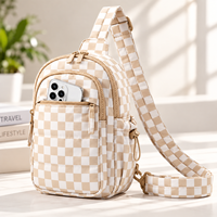 Sac à bandoulière pour femme avec logo personnalisé, léger, résistant à l'eau, sac à dos multi-poches, sac de poitrine de voyage