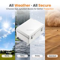 Boîte de jonction en PVC QILIPSU 370x270x150mm, boîtier de commande électrique avec couvercle, panneau sur rail Din IP67 boîtier solaire IoT étanche