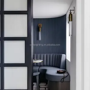 Pirinç akrilik retro İskandinav oturma odası yatak başucu duvar lambaları aplik entryway koridor balkon