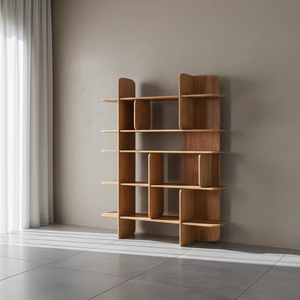 ชั้นวางของติดผนังไม้เนื้อแข็งลูน่า ผสมผสานพื้นผิวไม้ธรรมชาติและดีไซน์ทันสมัยเพื่อเพิ่มความสวยงามให้กับเฟอร์นิเจอร์ห้องนั่งเล่น ยกระดับทุกพื้นที่ - Product Image 5