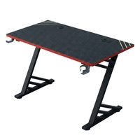 Bureau de jeu AOR ESPRTS Z8-140 en métal et fibre de carbone avec éclairage RVB, design ergonomique, extensible, montage facile pour la maison/le bureau