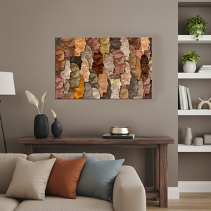 Multicolor People Faces Canvas Art: Diversity Silhouette Print,<b>WRAPPED</b> CANVAS - Product Image 3