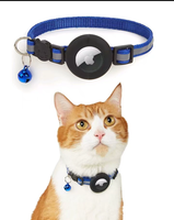 Support réfléchissant pour AirTag, accessoire pour animaux de compagnie, avec clochette, collier de luxe réglable en nylon souple pour chat – Ventes flash