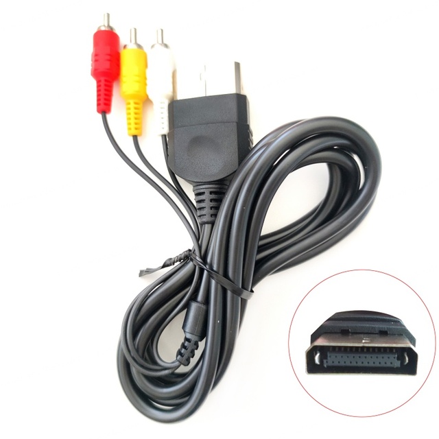 High Quality Brand New Black Wired AV Cable for Composite Audio Video Connection