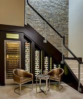 Cave à vin en bois massif et en verre JINGSHUN, optimisation de l'espace, meubles de rangement sur mesure pour la maison, prêt à assembler