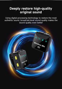 Micrófono de Solapa Inalámbrico Omnidireccional SX23 con Cancelación de Ruido, Rango de Transmisión de 20 Metros para Entrevistas en la Calle y Videos Musicales - Product Image 5